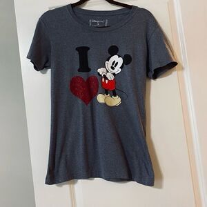 I ♥️ Mickey grey short sleeve tee from Disney.